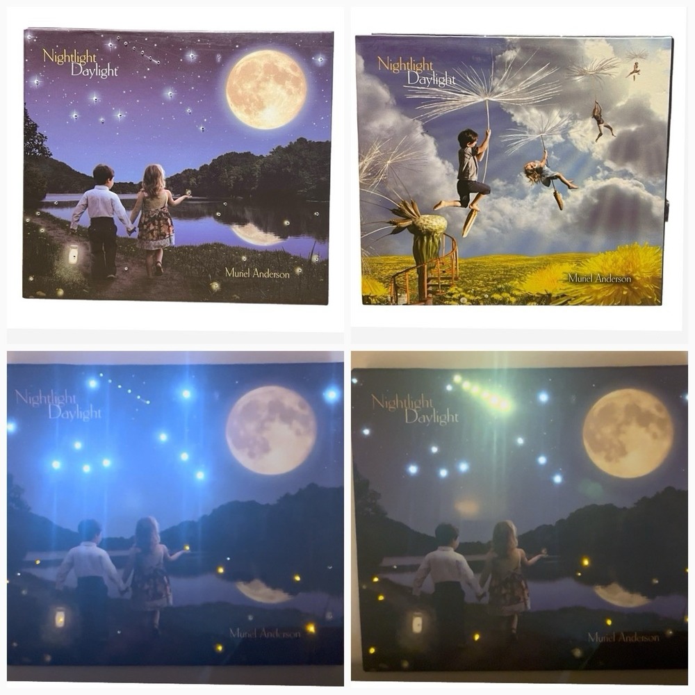 Muriel Anderson Nightlight Daylight 2 CD Set Rare WORKING Illuminated Cover/VG